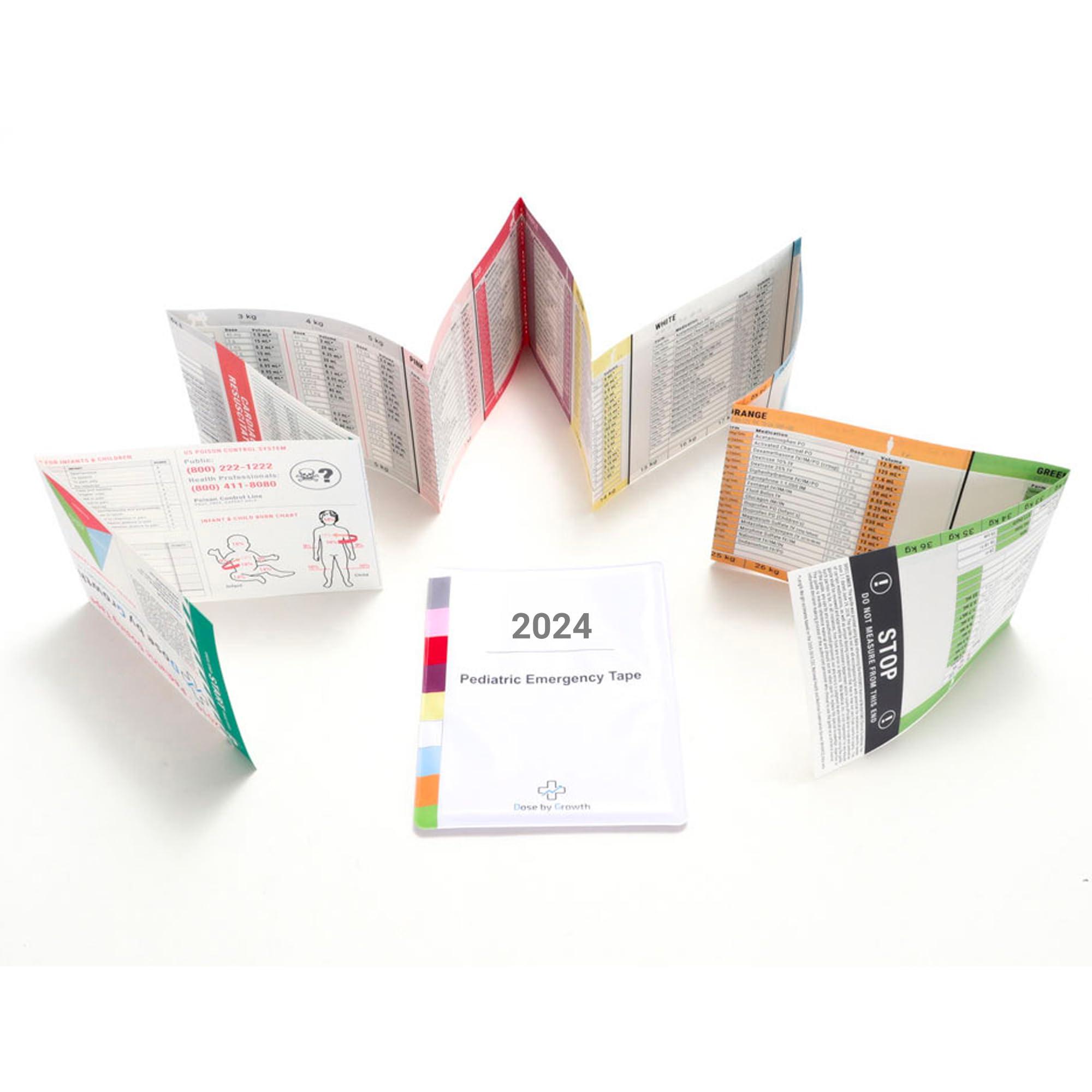 Dose By Growth 2024 Updated PALS Dose By Growth Pediatric Advanced Life Support Emergency Length-Based Tape with Broselow Compatible Color Zones Designed for Paramedics, Nurses & EMS Providers