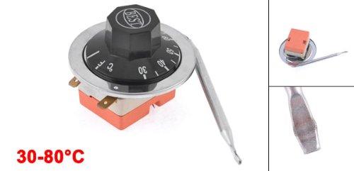 uxcell uxcell NC AC 250 16A 30-80C Temperature Control Switch Capillary Thermostat for Oven Refrigerator Heater
