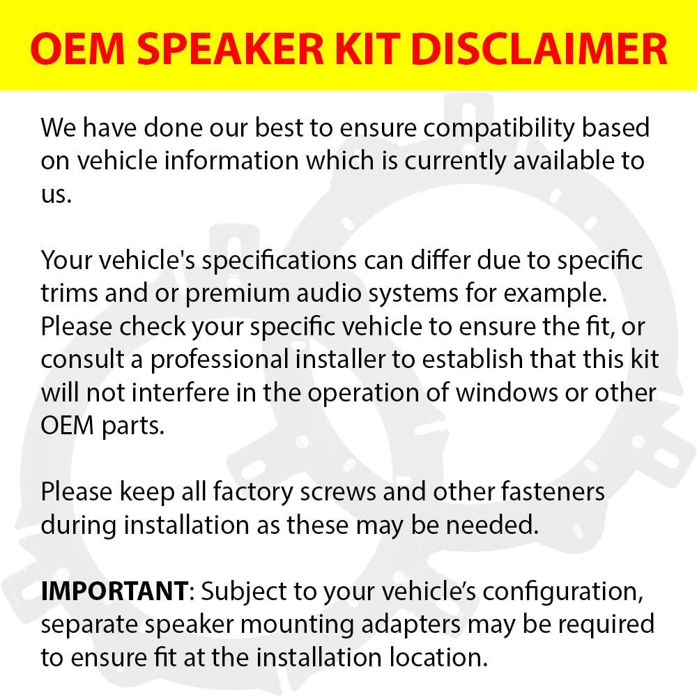 KICKER KICKER Speakers 6X8 inch for Ford Escape 2001-2012 Upgrade Kit - 4 Pack of DS Series with Harness, Coaxial Car Audio Front and Rear Door Speaker DSC680, 43DSC6804