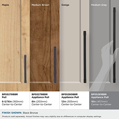 Amerock Amerock | Appliance Pull | Black Bronze | 18 inch (457 mm) Center to Center | Blackrock | 1 Pack | Drawer Pull | Drawer Handle | Cabinet Hardware