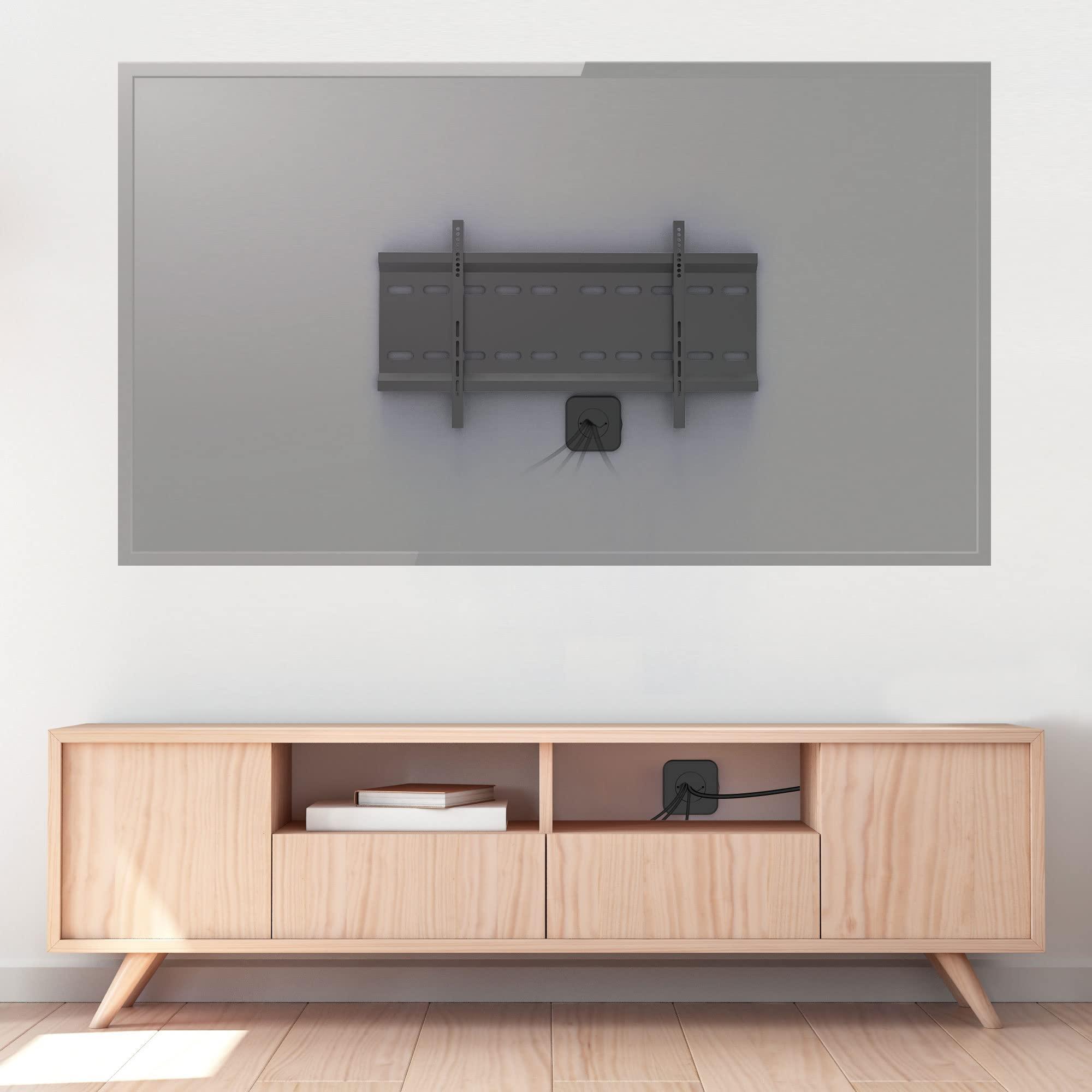 HomeMount HomeMount Wall Mount TV Wire Hider Kit - Cable Management Kit Hides TV Wires Behind The Wall (Black)