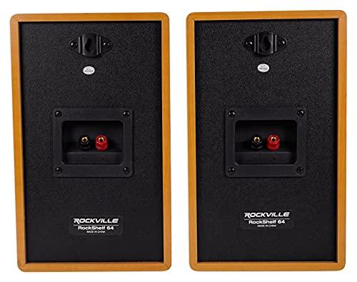 Rockville Rockville (2) RockShelf 68C 400w Wood 6.5"" Home Theater Bookshelf Speakers/8 Ohm, ROCKSHELF 68C V2