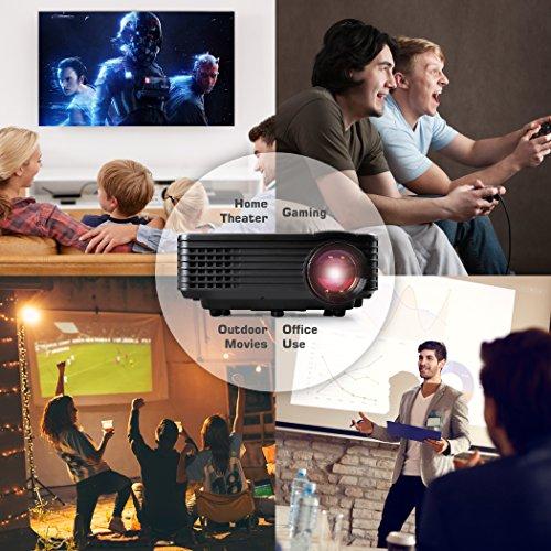 Pyle Pyle Portable Video-Projector Full HD with Remote - Home Theater-Projector Tv Digital Movie-Projector - 1080p Support 80" Led-LCD-Display USB/HDMI Mac,Computer and Laptop - Pyle PRJG88, BLACK