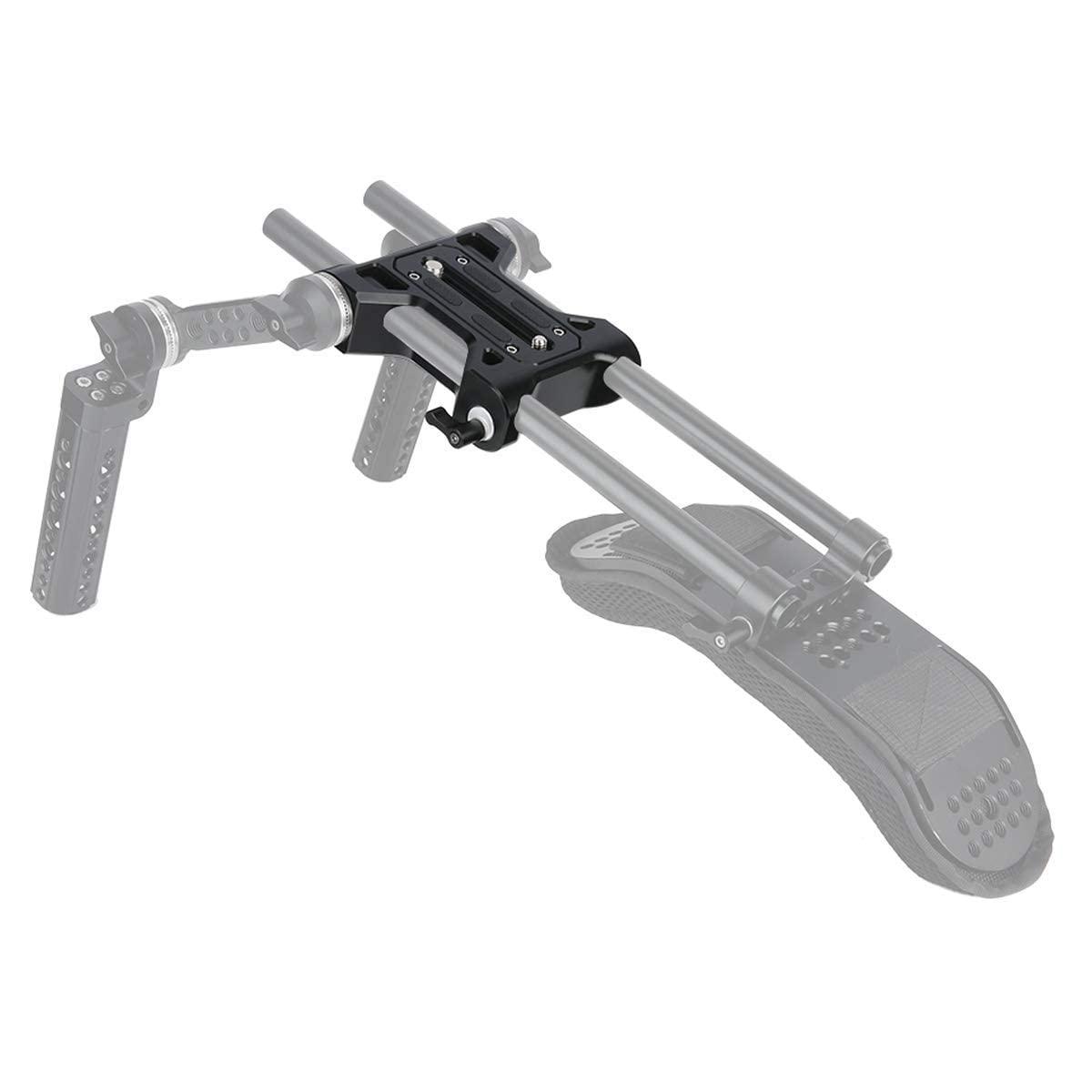 NICEYRIG NICEYRIG Camera Baseplate with Rosette Mount, 15mm Rod Base Plate Applicable for Sony FS5 FS7 FX9, RED DSMC2, KINEFINITY Cinema Camcorder - 401