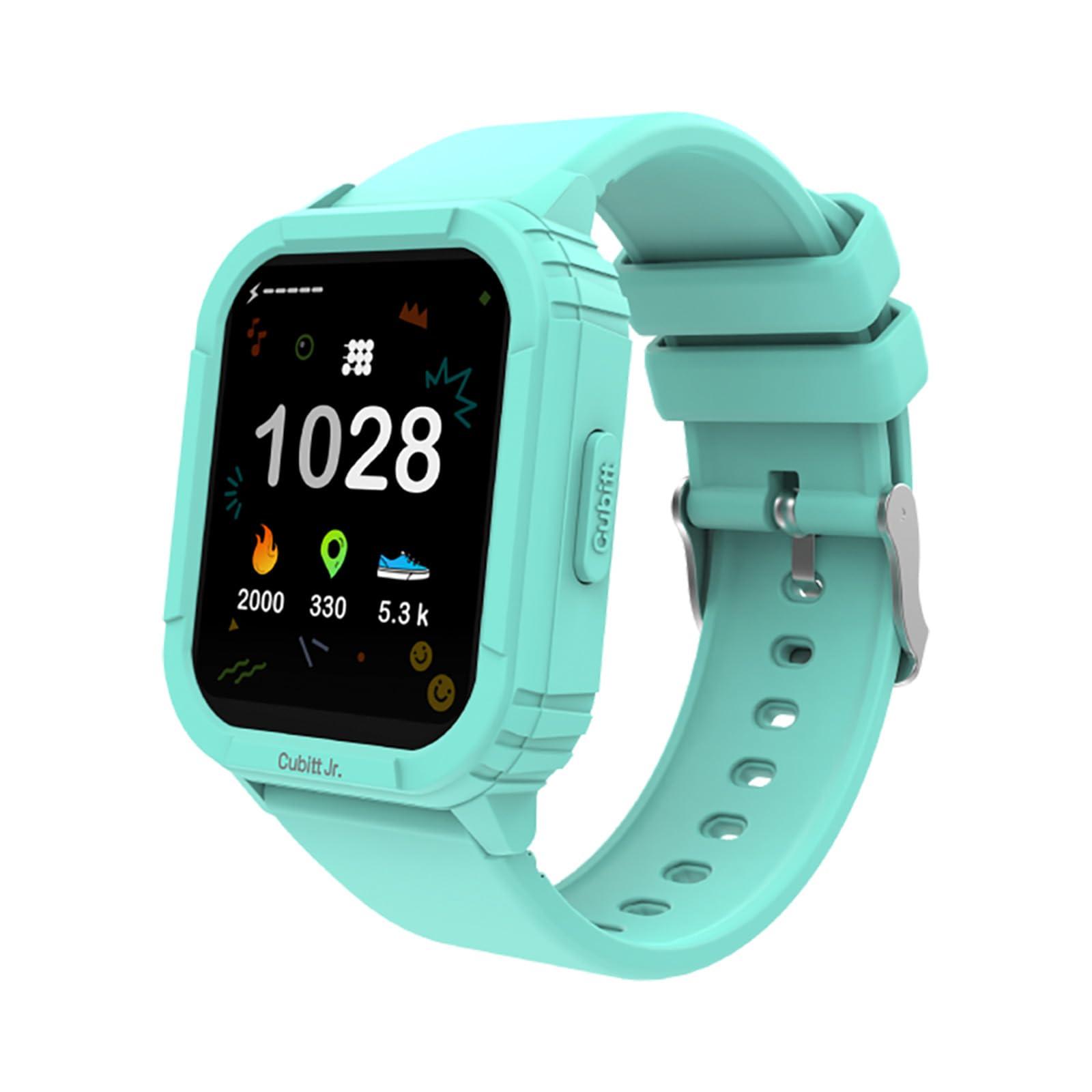 Cubitt Tracking Technologies Cubitt Jr Smart Watch Fitness Tracker for Kids and Teens, Games, Step Counter, Sleep Monitor, Heart Rate Monitor, Calculator, Activity Tracker, 1.52" Touch Screen, Waterproof