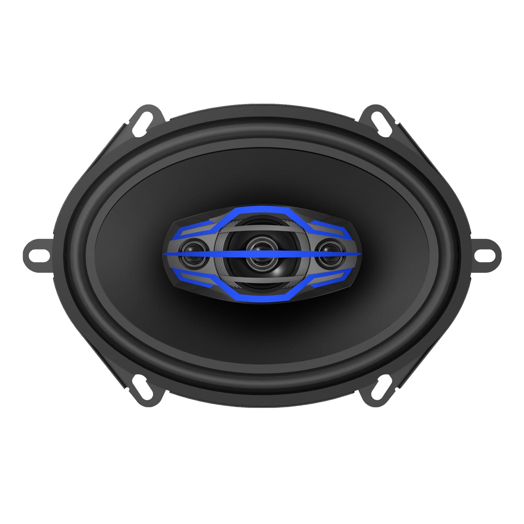 Jensen Jensen JS6804 4-Way 5x7 / 6x8 inch 4-Way Car Audio Speakers Pair with 320 Watts Peak Power | 35mm Mylar Balanced Dome Midrange | Two 15mm Piezo Tweeters | Fits Many Ford Vehicles