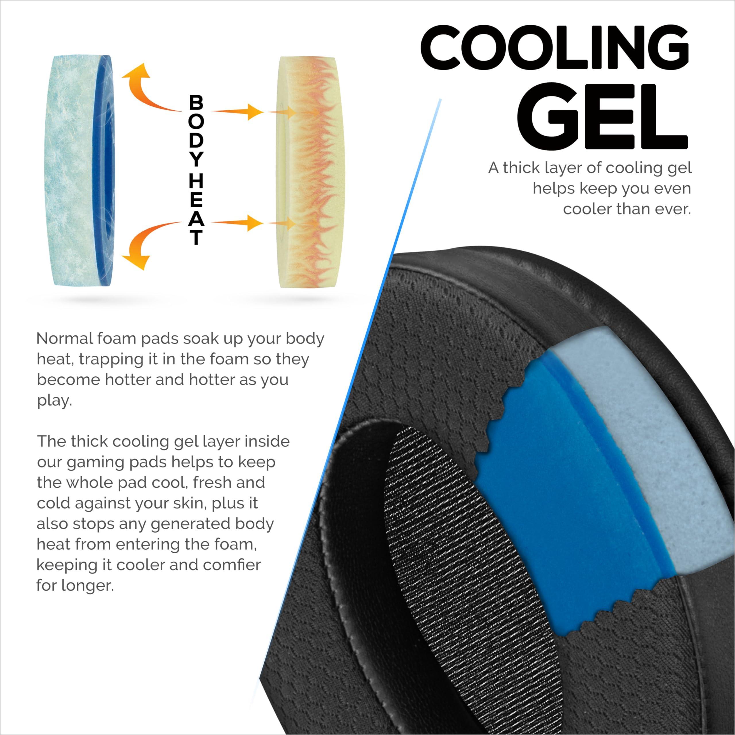 BRAINWAVZ Brainwavz Hybrid Earpads for HyperX Cloud 1, 2/2 Wireless, Core, Flight/Flight S, Alpha/Alpha S Headsets & More, Soft Breathable Fabric, Cooling Gel, Extra Comfort, Durable & Long Lasting