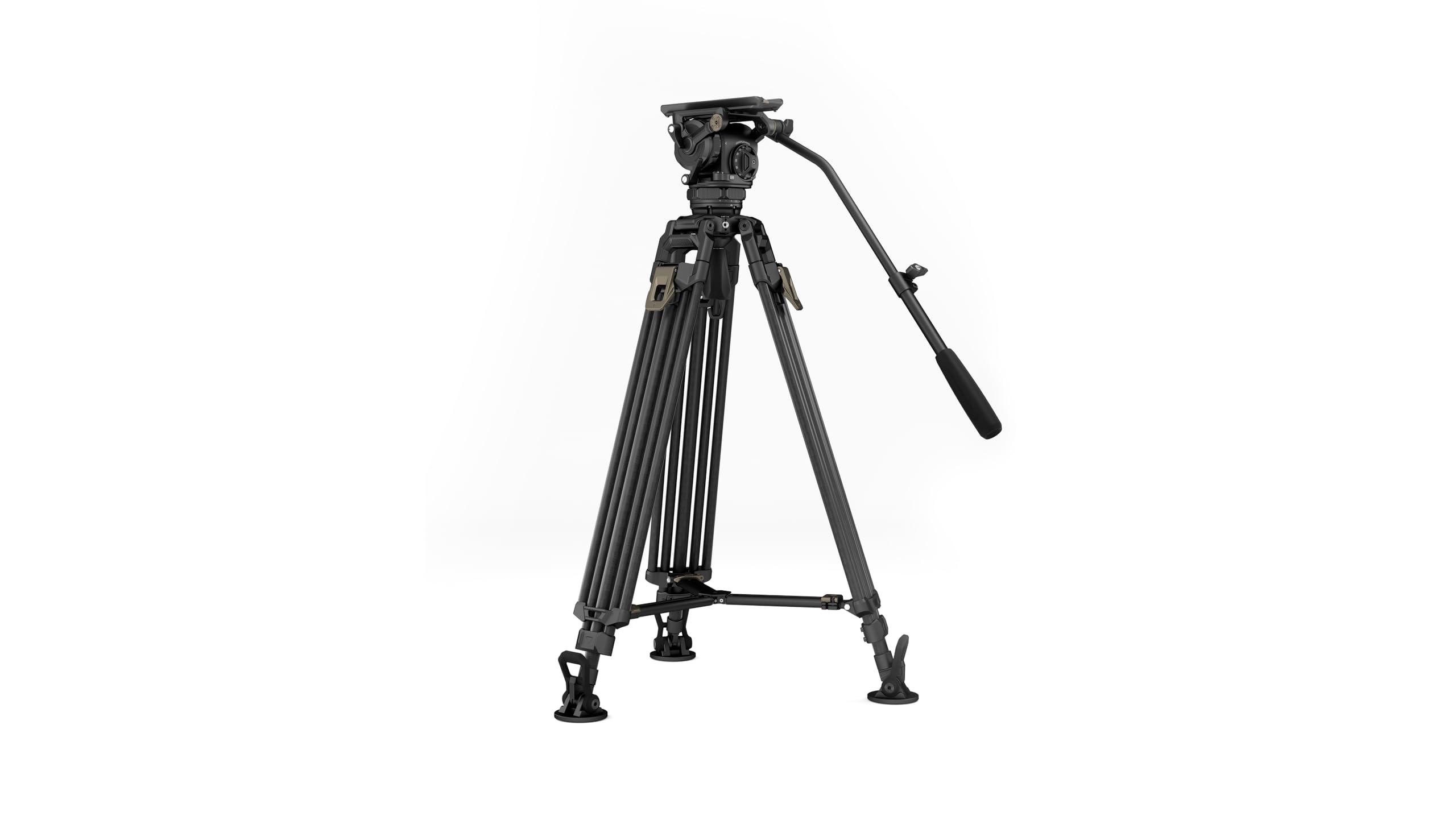 Tilta Tilta CT12 75mm Cine Fluid Head with 2-Stage One Touch Carbon Fiber Tripod Legs - Space Gray (12KG)