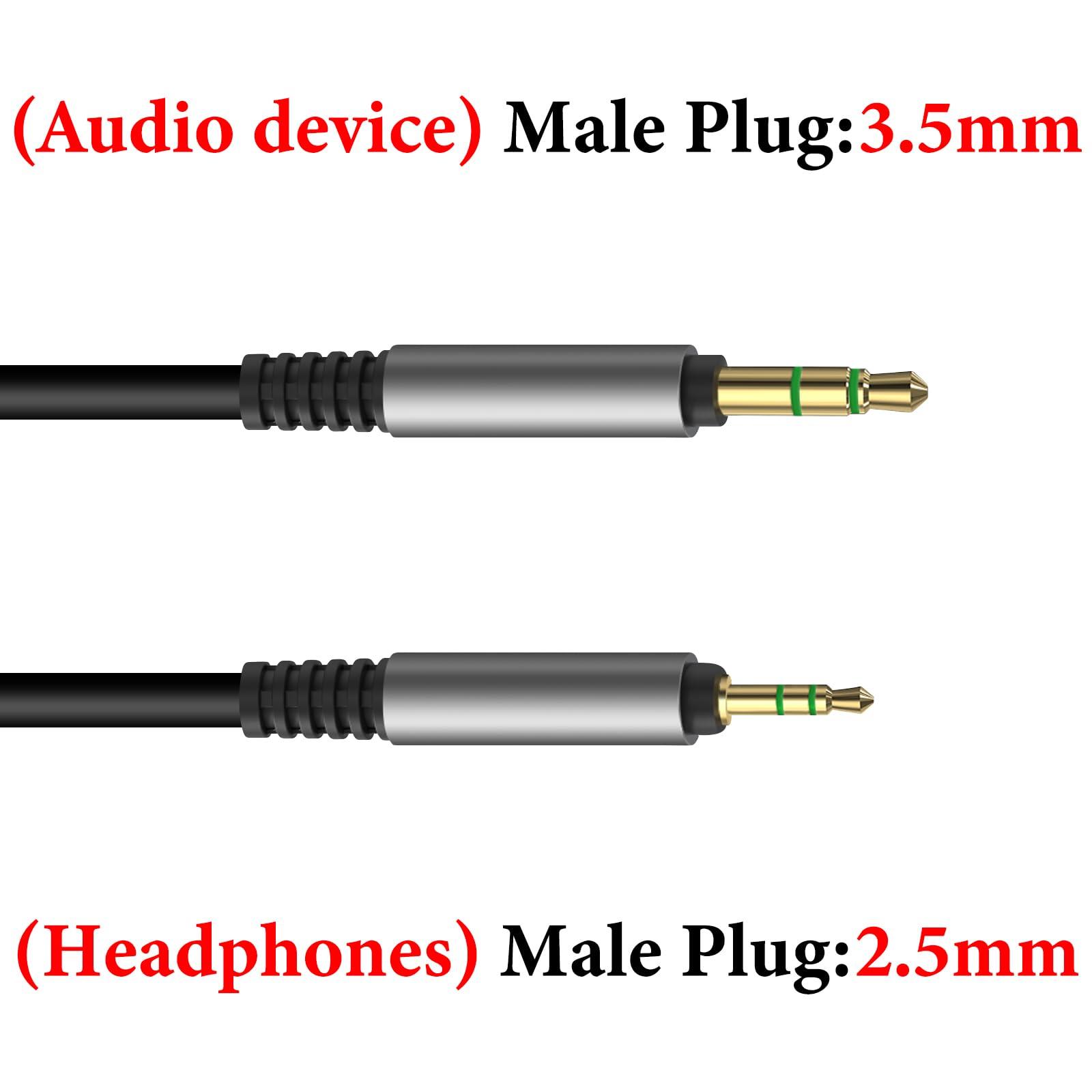 GEEKRIA Geekria Audio Cable Compatible with JBL Tune 770NC 760NC 750BTNC 720BT 710BT 700BT 660NC, Live 500BT Headphones Cable, 2.5mm to 3.5mm Replacement Stereo Cord (5.6 ft/1.7 m)