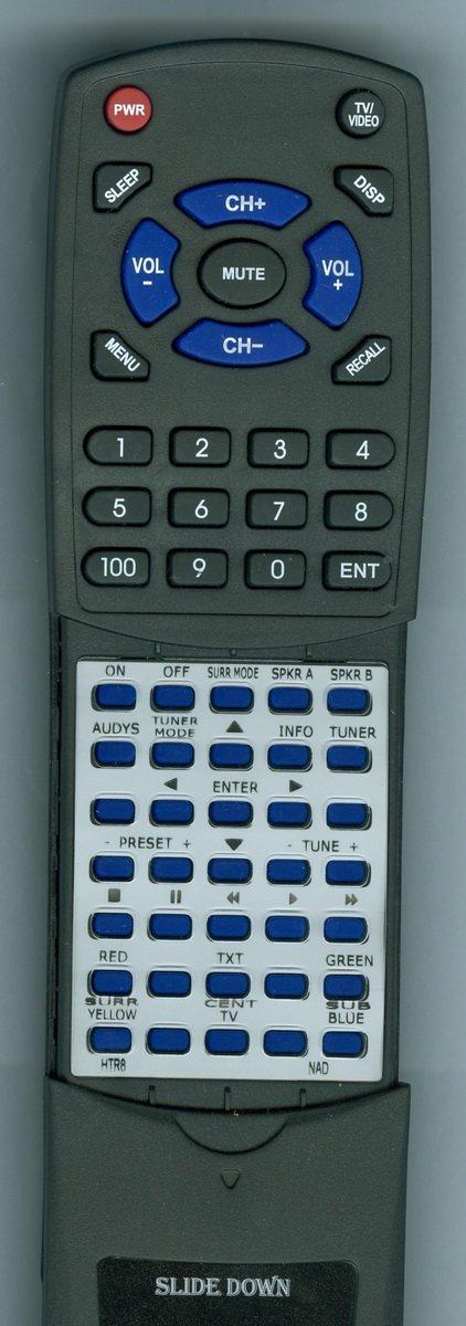 REDI REMOTE Replacement Remote for NAD HTR-8, RC-T770, NAD761, RC-T760, RC-L73, T755, T765, T775, T741, T770