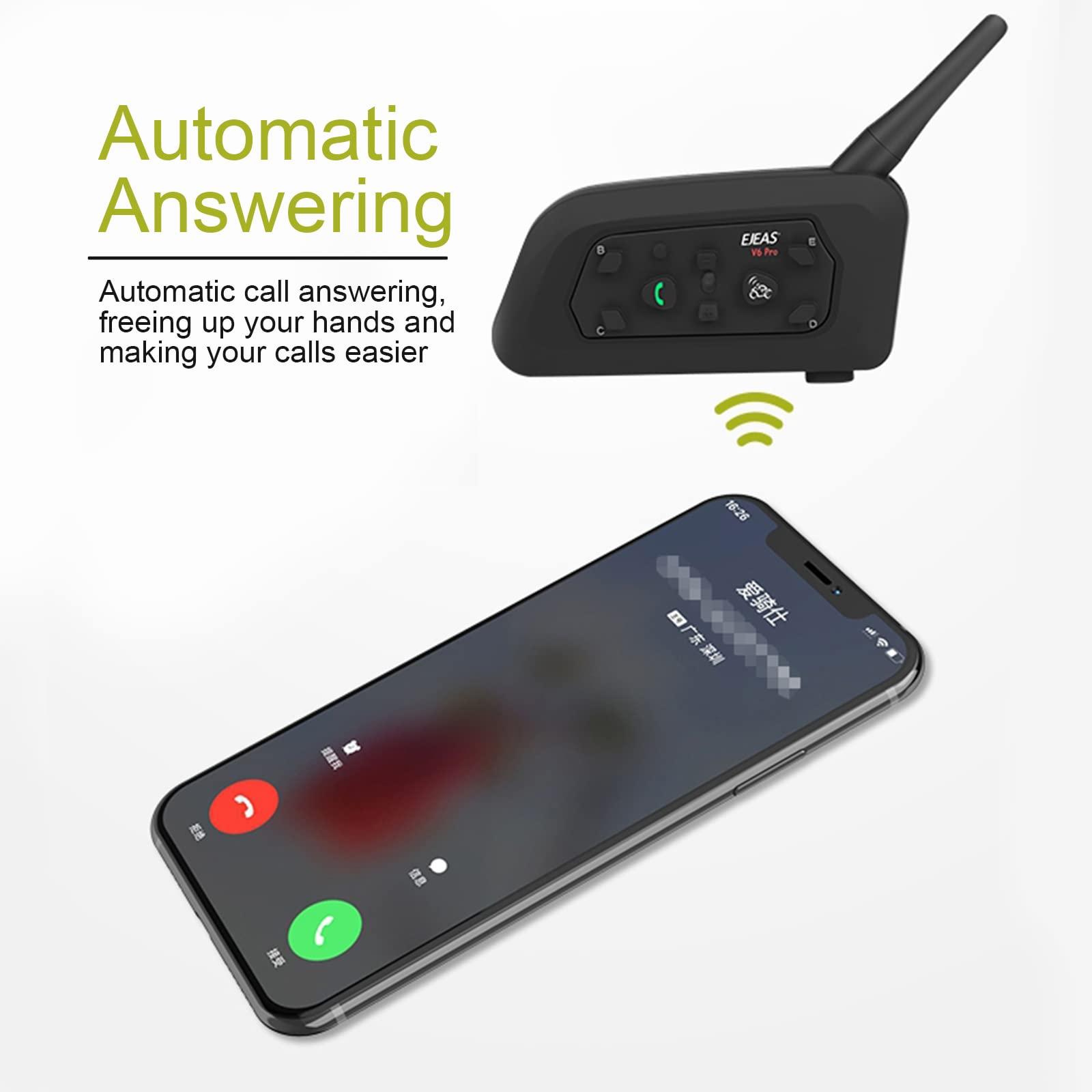 EJEAS EJEAS V6C Referee Bluetooth Intercom, 2-Way 1200M Professional Referee Headset Communication System with Armband and Earpiece for Football and Handball Sports (2PCS)