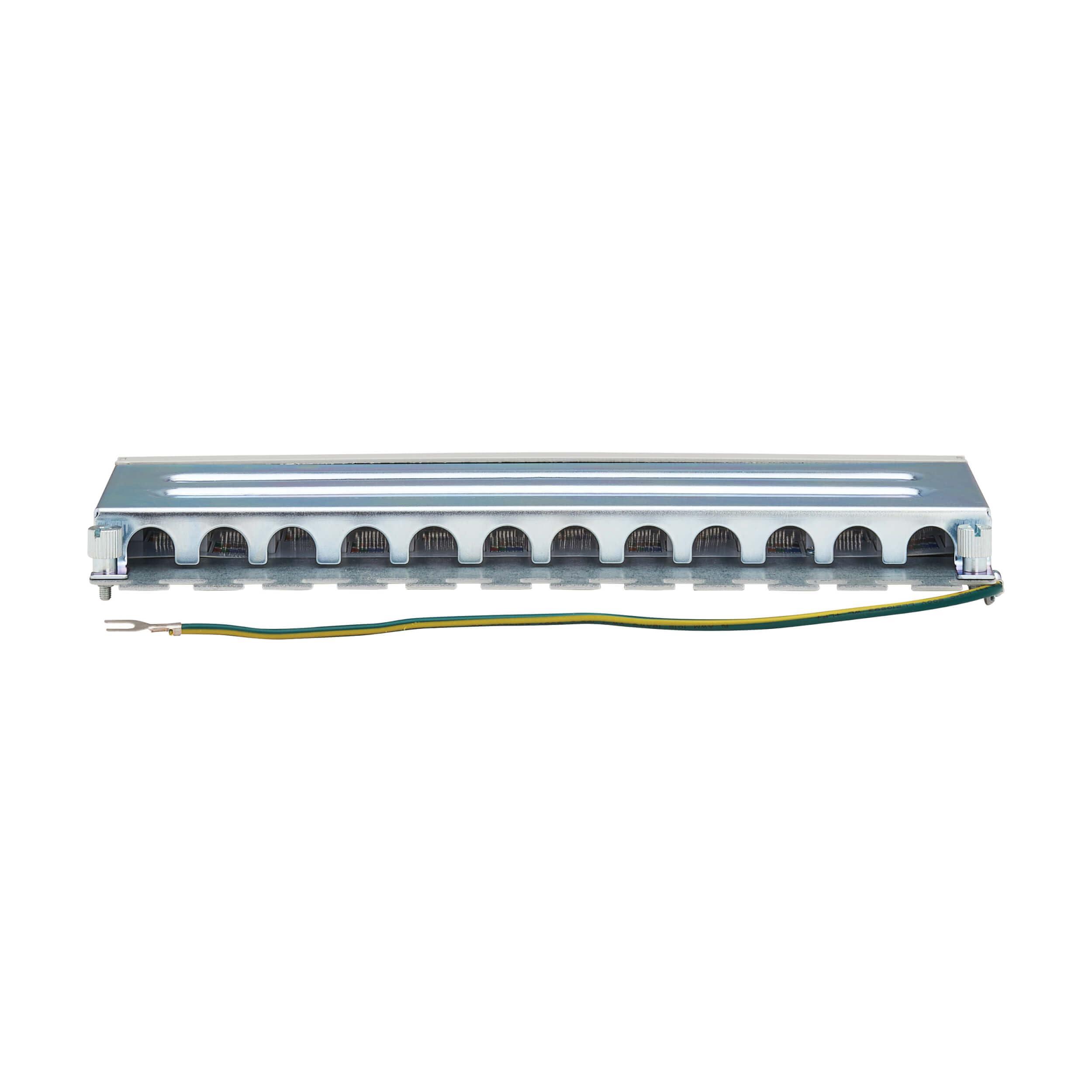 Tripp Lite Tripp Lite 12 Port Cat6a STP Patch Panel for Wall Mount or DIN Rail, 10 Gbps, RJ45 to 110 Terminals, 568A/568B, EMI/RFI Shielding, Mounting Included, TAA Compliant, (N250-SH12-DIN6A)