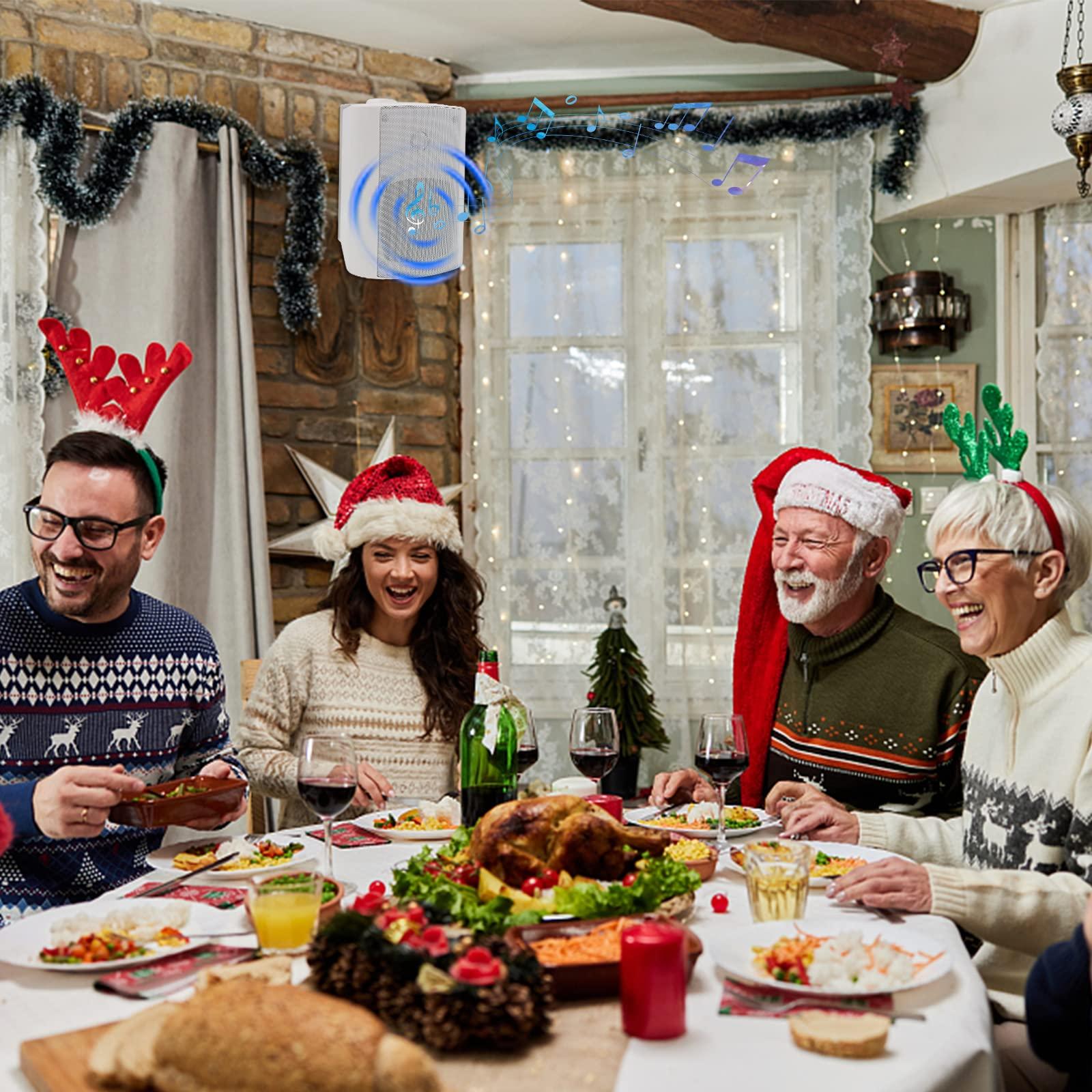 Herdio Herdio 5.25 Inches 600 Watts Passive Indoor Outdoor Speakers Wired Waterproof,Wall Mount Speakers with Loud Volume Suitable for Patio,Garden Home Theater