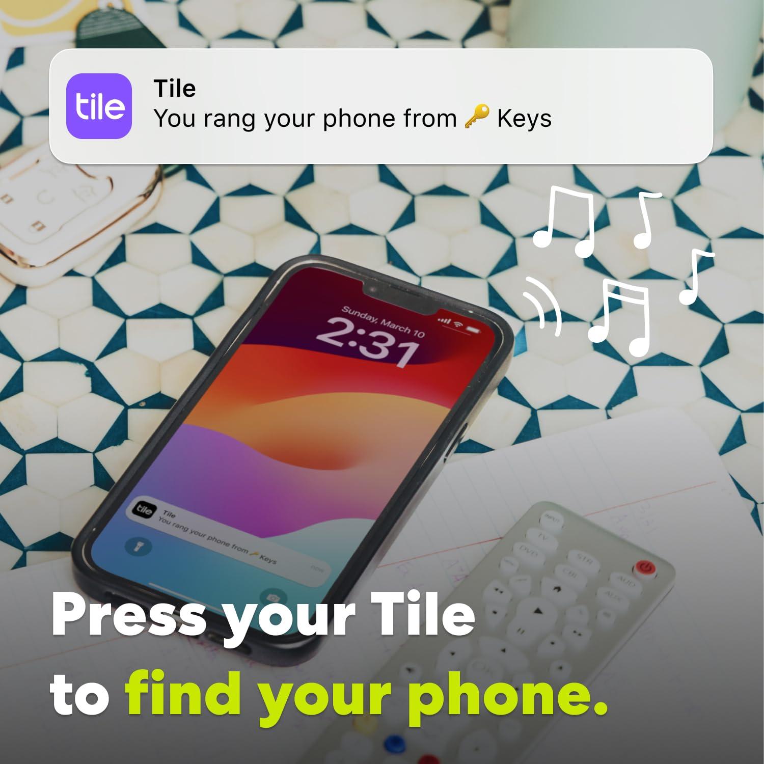 Tile Tile by Life360 Mate (2024) Bluetooth Tracker, Keys Finder and Item Locator for Keys, Bags and More. Phone Finder. Both iOS and Android Compatible. 1-Pack (Green Surf)