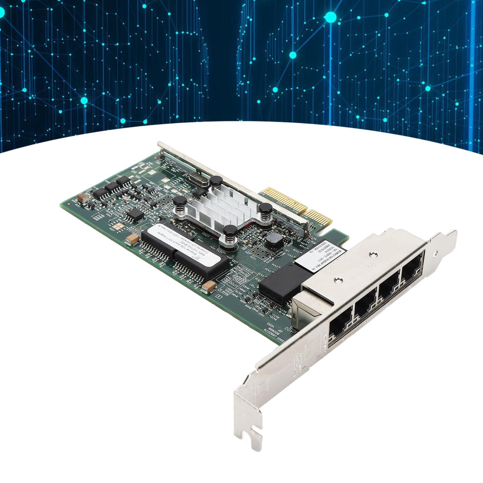 Generic PCIe Gigabit Network Card, Network Server Adapter for BCM95719 Chip,4 Port PCI Express Ethernet Adapter for Desktop PC, Multifunction Support