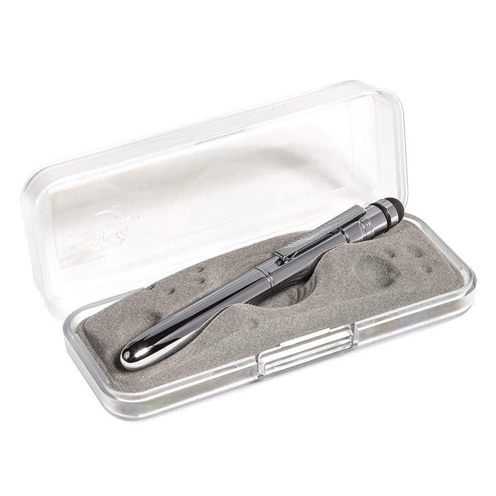 Fisher Fisher Space Pen Bullet Grip Space Pen with Clip and Conductive Stylus, Chrome (BGCCL/S)