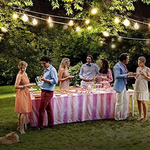 Brightech Brightech Ambience Pro LED String Lights - 26 Ft Commercial Grade Patio Lights Outdoor Waterproof - Globe Porch String Lights for Outside, Backyard - 1W Vintage Edison Bulbs, Shine Bright, White