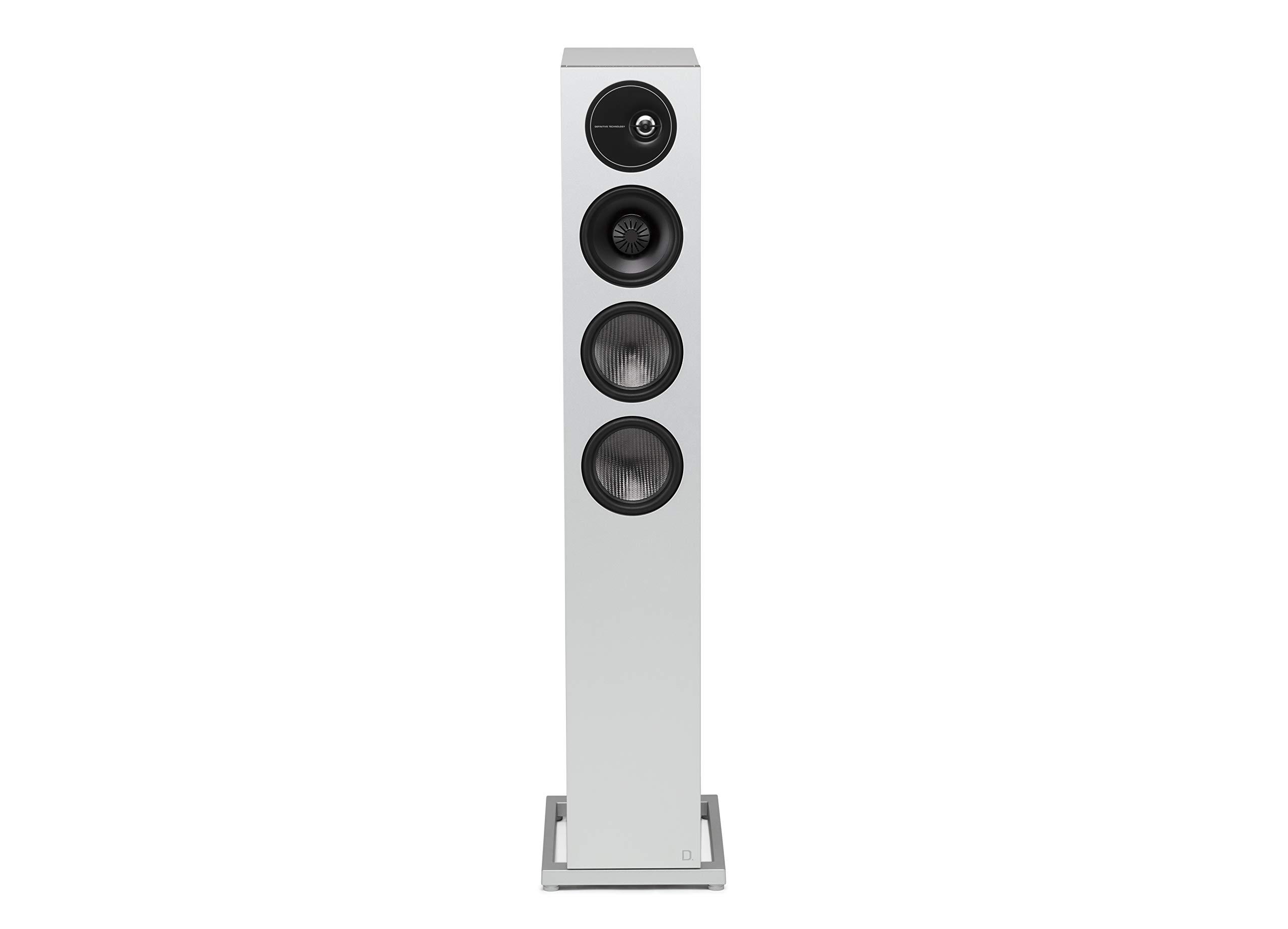 Definitive Technology Definitive Technology D15 Demand Series Modern High-Performance 3-Way Tower Speaker (Right-Channel) - Single, White | Dual 8 Passive Bass Radiators