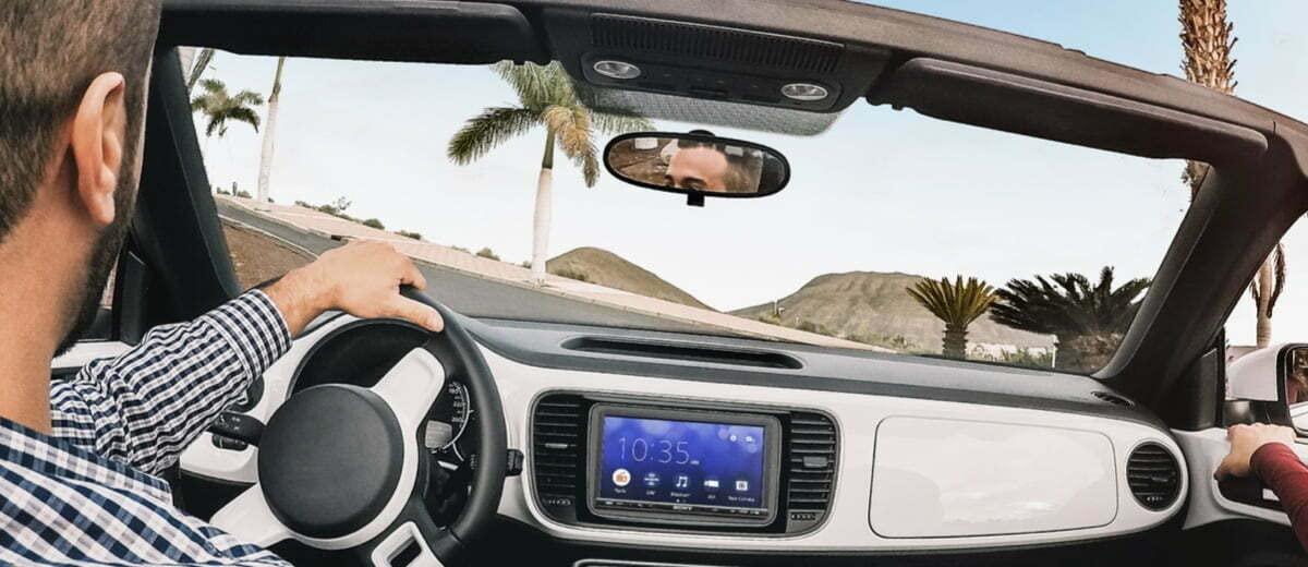 Sony Sony XAV-AX3200 Car Stereo Safe Driver's Bundle w/ ACAM4 Backup Camera. Apple CarPlay & Android Auto 6.95" 2-DIN Head Unit, SiriusXM Ready Multimedia Receiver, Bluetooth Hands-Free Calling & Streaming