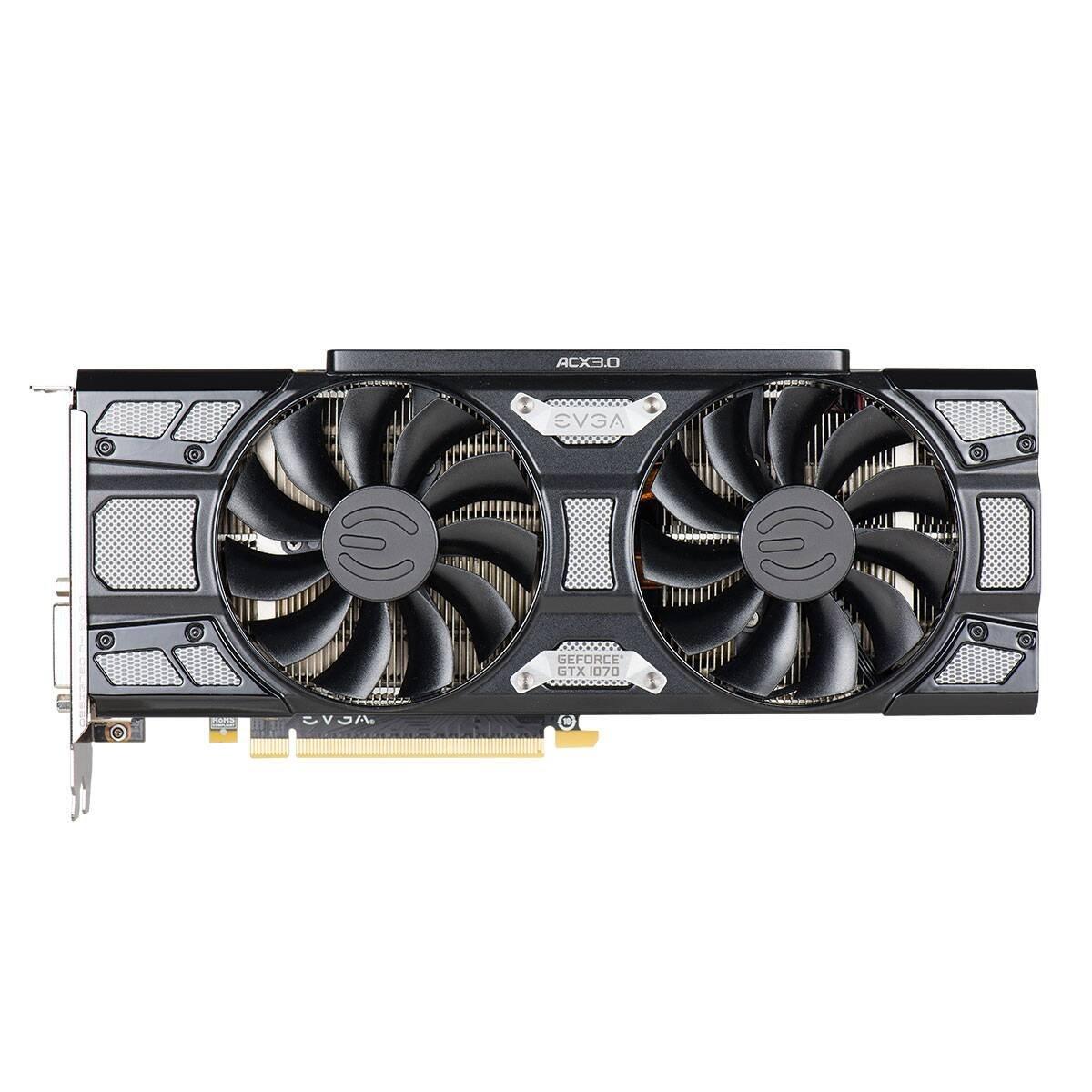 EVGA EVGA GeForce GTX 1070 SC GAMING ACX 3.0 Black Version, 8GB GDDR5 LED, DX12 OSD Support (PXOC) 08G-P4-5173-KR