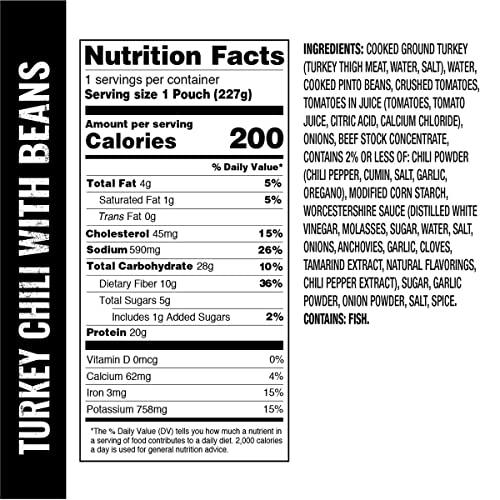 OMEALS OMEALS Turkey Chili with Beans-MRE-Sustainable Premium Outdoor Food-Extended Shelf Life-Fully Cooked w/Heater-No Refrigeration-Perfect for Outdoor Enthusiasts, Travelers, Emergency Supplies-USA Made