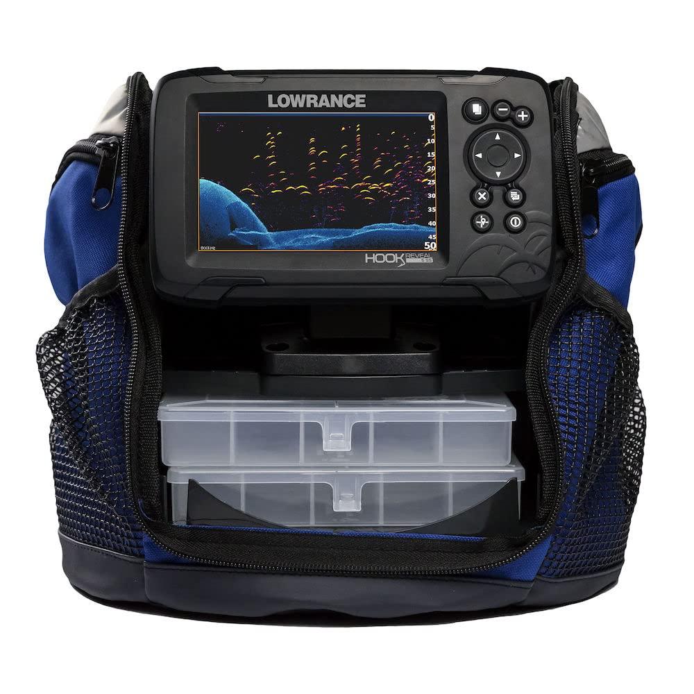 Lowrance Lowrance Hook Reveal 5 SplitShot All Season Pack - 5-inch Fish Finder w/Ice Transducer, C-MAP US/CAN Inland Mapping