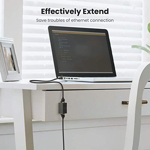 UGREEN UGREEN RJ45 Coupler 2 Pack in Line Coupler Cat7 Cat6 Cat5e Ethernet Cable Extender and Cat7 High-Speed Flat Gigabit RJ45 LAN Cable 10Gbps Compatible for Gaming PS5 PS4 PS3 Xbox PC Laptop Modem Router