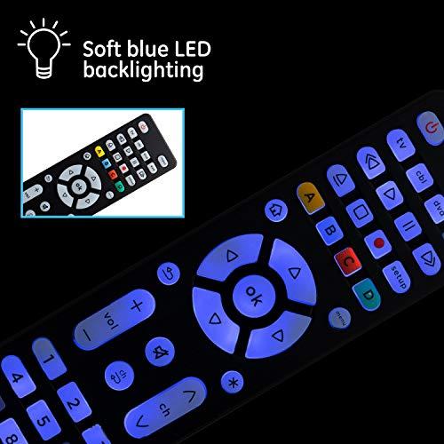 GE GE Backlit Universal Remote Controls for Samsung, Vizio, LG, Sony TVs, Blu-Ray Players, Streaming Devices (48843, 48848)