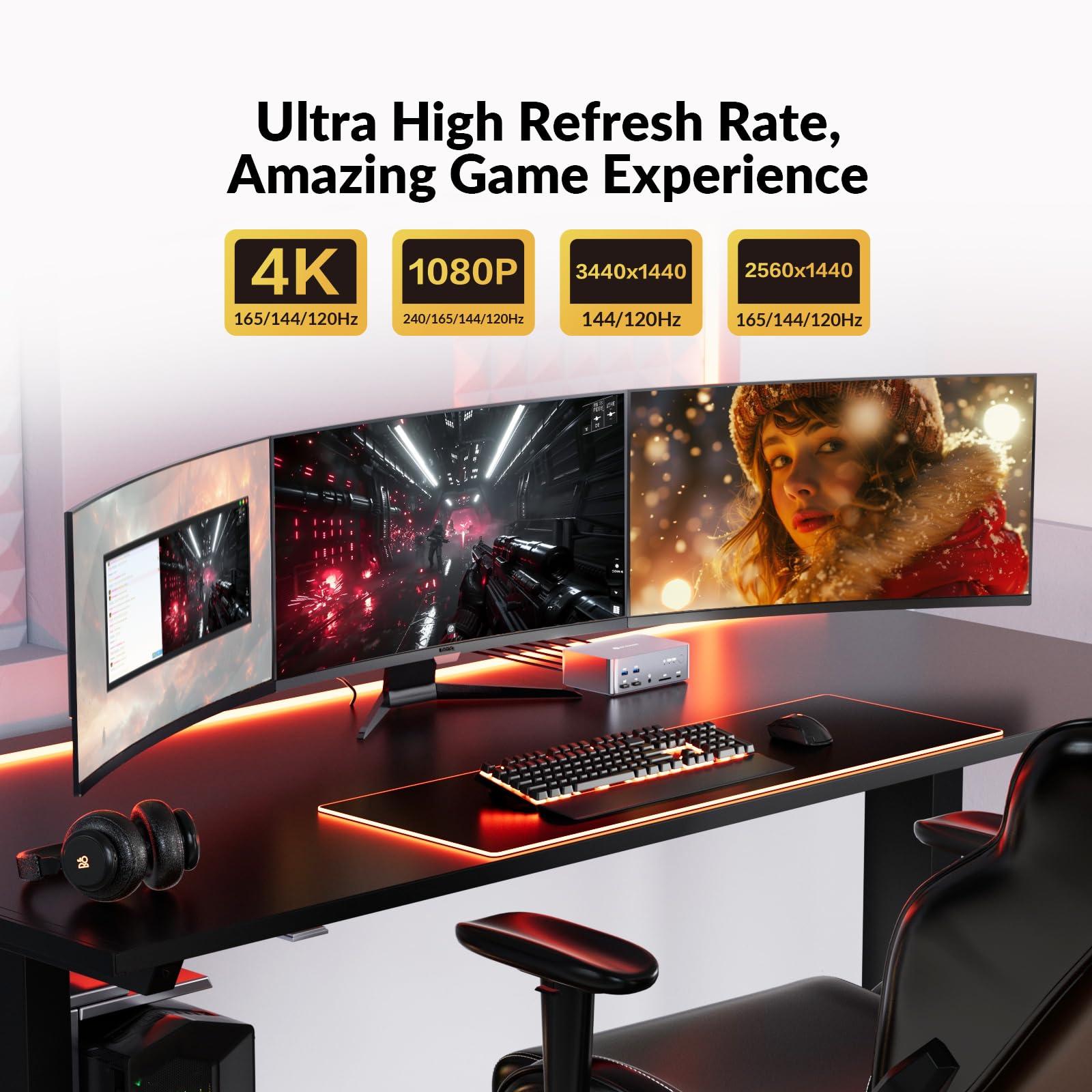 v AV Access AV Access iDock D23 8K KVM Switch Docking Station Bundle with a Wired Remote Controller