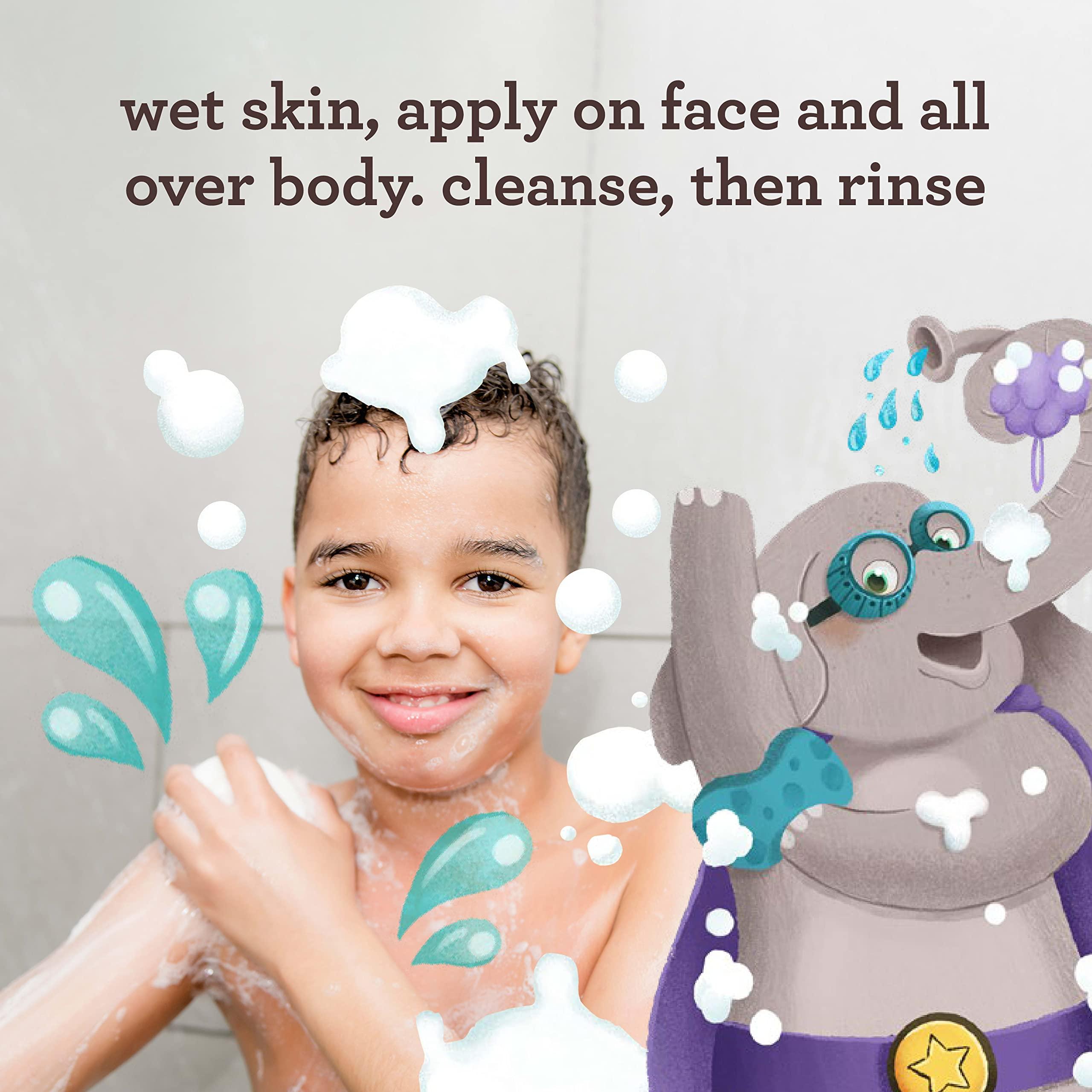 AVEENO BABY Aveeno Kids Sensitive Skin Face & Body Wash with Oat Extract, Gently Washes Away Dirt & Germs Without Drying, Tear-Free & Suitable for All Skin Tones, Hypoallergenic, 18 fl. Oz