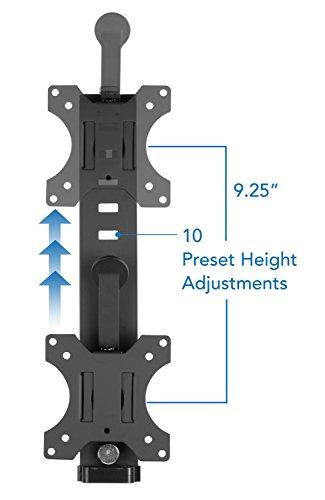 Mount-It! Mount-It! Cubicle Monitor Mount Hanger Attachment, Hanging Height Adjustable VESA Bracket for a 17\" to 32\" Screen, Adjustable Hook Supports up to 17.6 lbs, Black (MI-785)