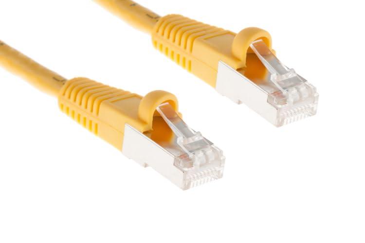 CablesAndKits CablesAndKits - Shielded (STP) Cat6 Ethernet Cable, Booted, Jacket: PVC (cm), 10 ft, Yellow, Pure Copper, RJ45 Computer & Networking Patch Cord