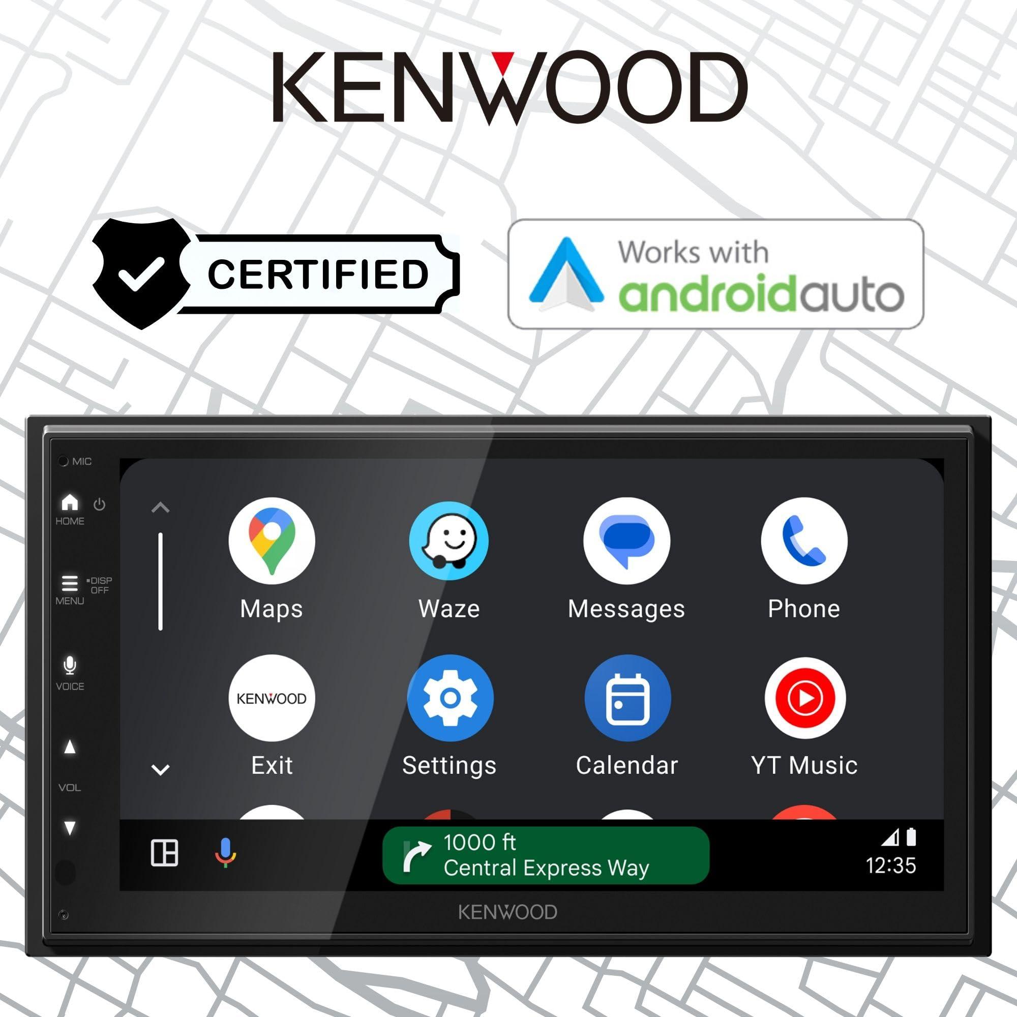 Kenwood KENWOOD DMX4710S Digital Car Stereo (50W x 6-Ch), Apple CarPlay & Android Auto Compatible, Bluetooth-Enabled Head Unit with 6.8" LCD Display, Single DIN Touchscreen Car Stereo with USB Mirroring