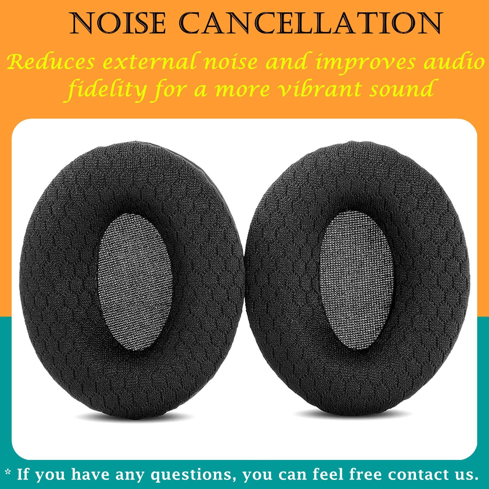 TaiZiChangQin TaiZiChangQin NC100 Upgrade Ear Pads Ear Cushions Replacement Compatible with JVC HA-NC100 NC100 HA NC100 Headphone ( Fabric Earpads Black )