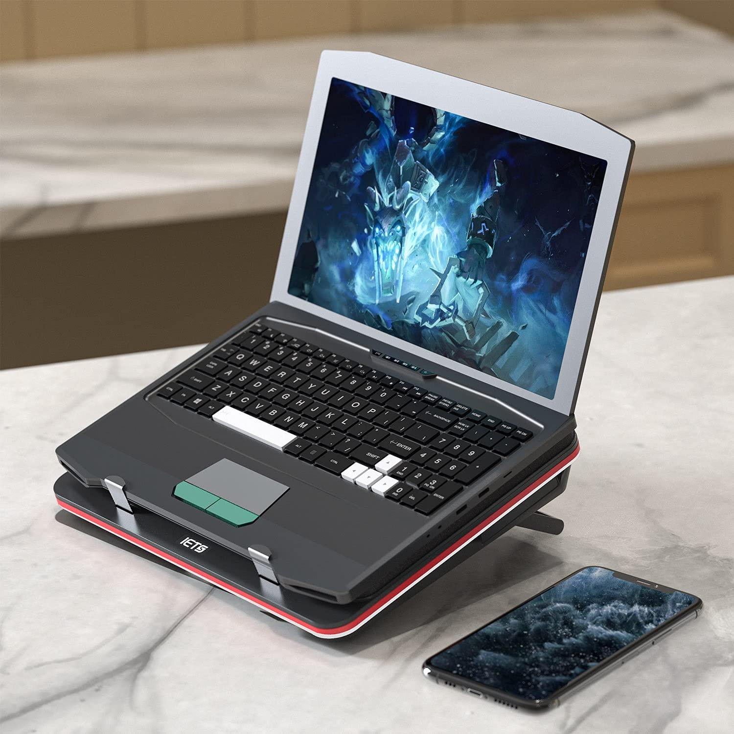 IETS IETS GT500 Powerful Turbo-Fan (4200 RPM) Laptop Cooling Pad with Infinitely Variable Speed,Seal Foam for Rapid Cooling Gaming Laptop,Dust Filter for Protect Laptop,13-17.3inch Laptop Cooler