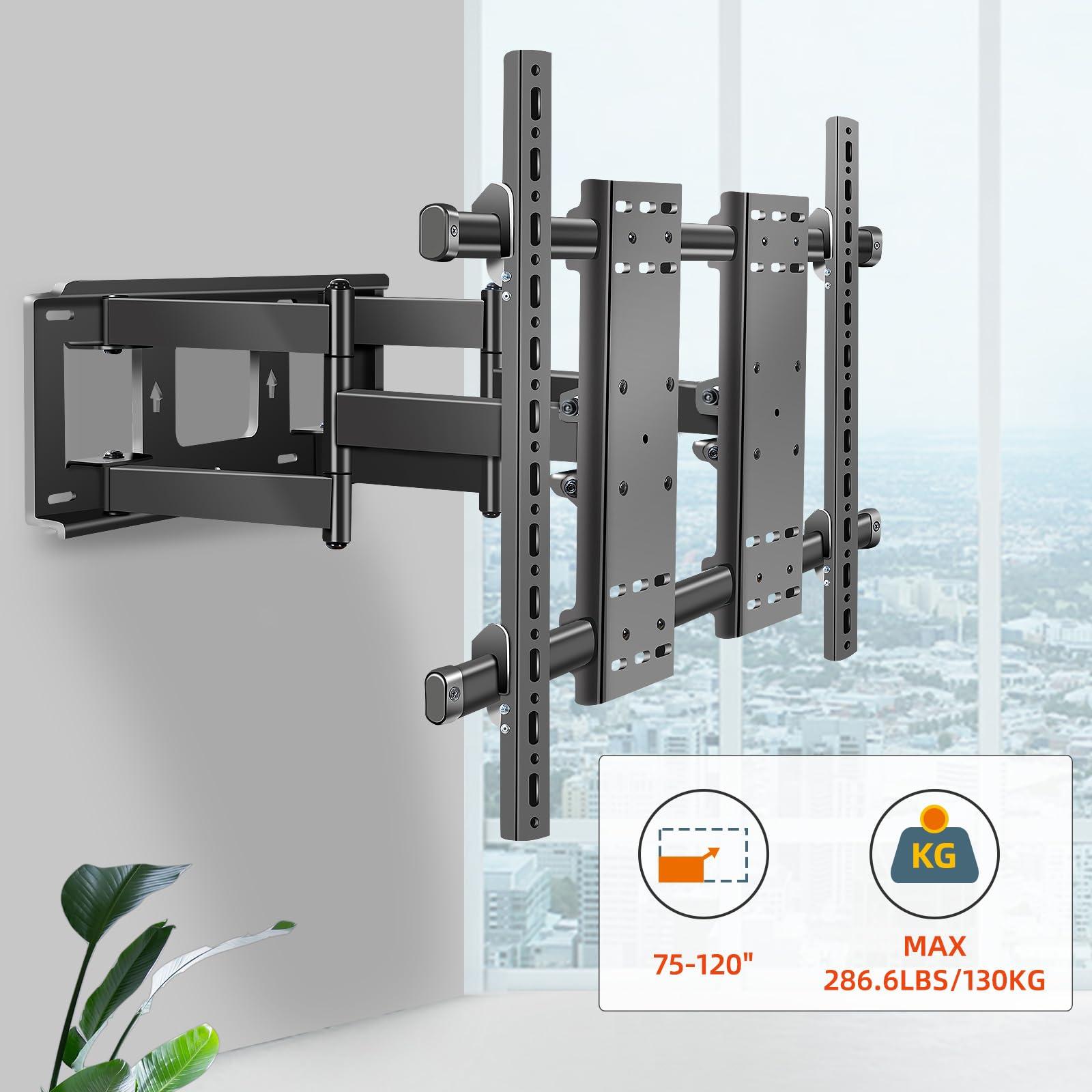 HILLPORT HILLPORT 98 100 TV Wall Mount 86 90 105 110 120 inch Full Motion Bracket Large Screen Heavy Duty Led Adjustable Articulating Stand Max vesa 1000x600mm Load 287 Lbs DY1000