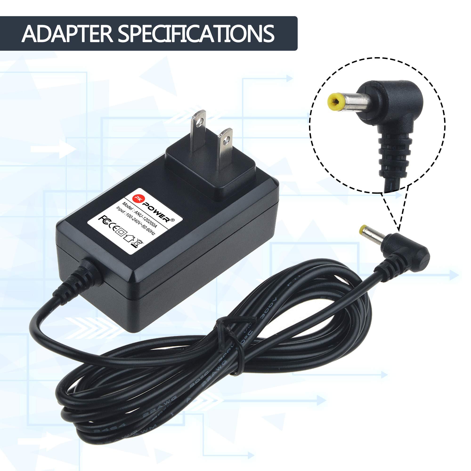 PKPOWER PKPOWER 12V Charger for Sylvania, Apeman, Craig, COOAU, Dynex, Impecca, Magnavox MPD720 Portable DVD Player Ac Adapter Power Supply