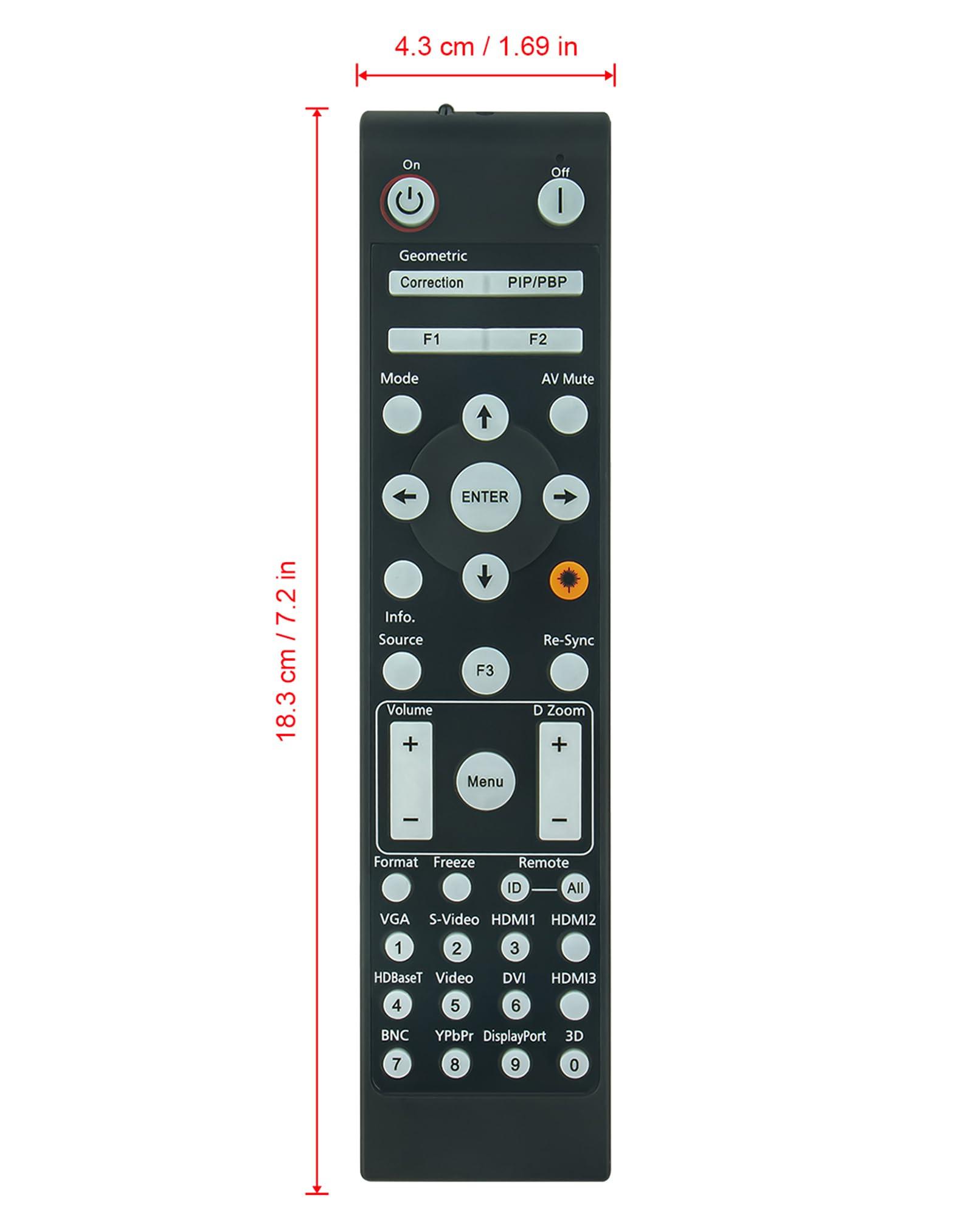 AULCMEET Replace Remote Control Compatible with Optoma Projector ZH506 ZU506T ZU506 ZU610T-B ZU610T-W ZU610T ZH406STX ZH506E ZU506TE ZU506 Zh506 EH515TST EH515ST 4K500 GT1090HDR HZ39HDR ZH406 ZH420UST-B