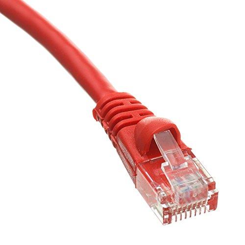 CableWholesale CableWholesale 3 Foot Red Cat6a Ethernet Patch Cable, Snagless/Boot with RJ45 Connector, 500 MHz, 24 AWG, UTP(Unshielded Twisted Pair) Stranded Copper, Internet Patch Cable