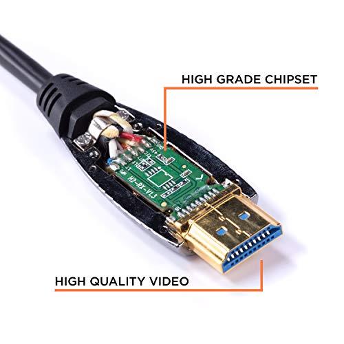THE CIMPLE CO THE CIMPLE CO 10 Feet, 4K Fiber Optic HDMI Cable, Ultra High Speed Fiber Optic 18Gbps 4K @ 60Hz, 4:4:4 HDR, HDCP, ARC, 3D and More - Hybrid HDMI with Gold Connectors