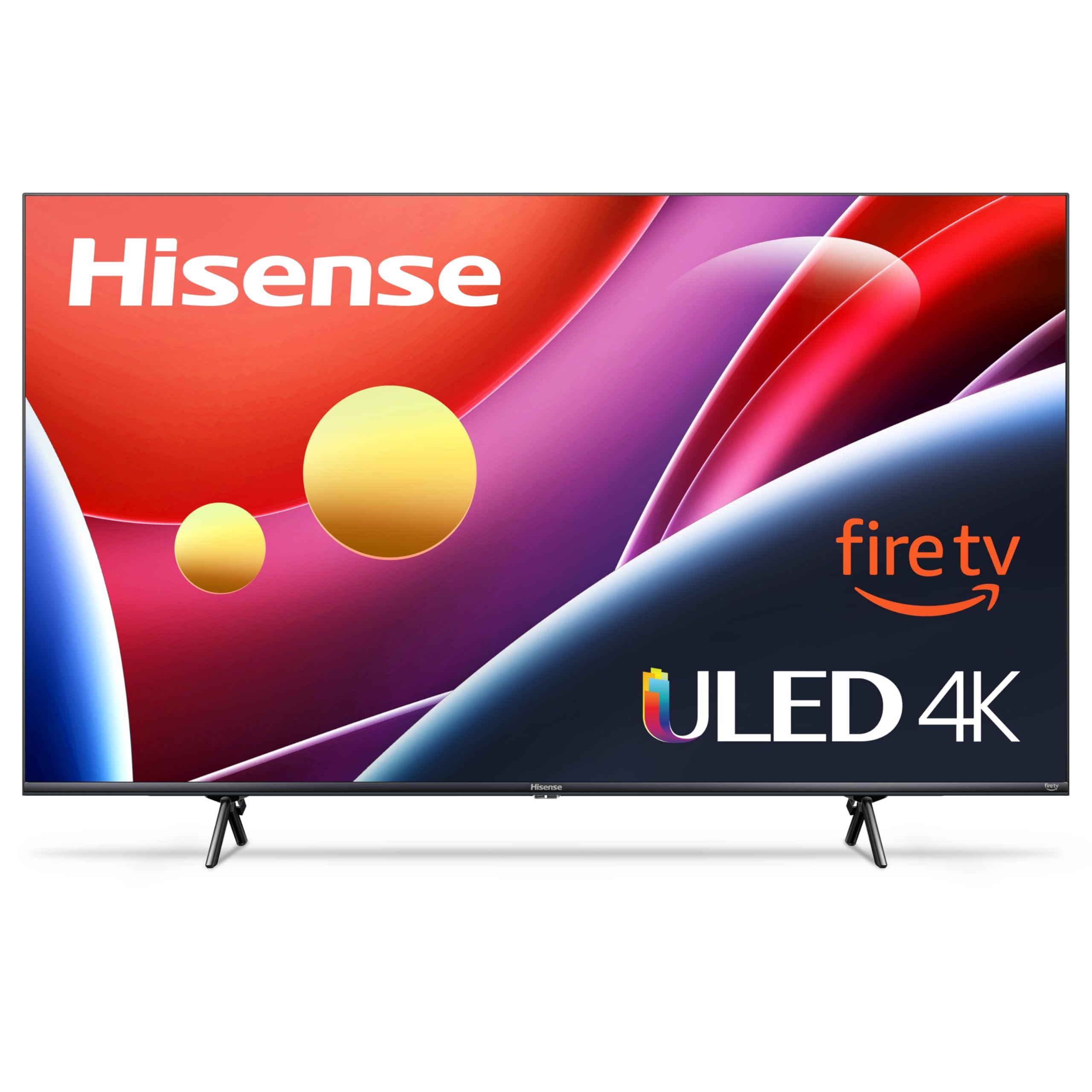 Hisense Hisense 75 Class U6 Series ULED 4K UHD Smart Fire TV (75U6HF, 2024) - QLED, Full Array Local Dimming, 600-Nit, Dolby Vision HDR 10+, HDMI 2.1, MEMC, 240 Motion Rate with VRR, Alexa Compatibility