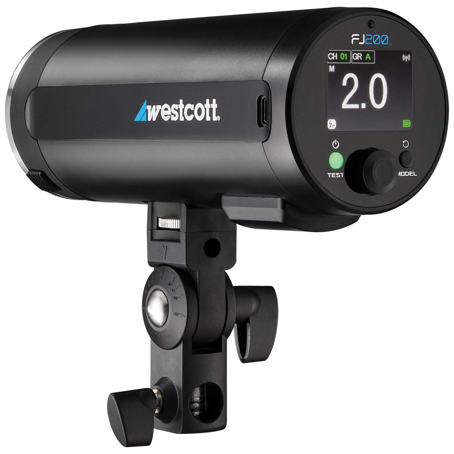 Westcott Westcott FJ200 Round Head Pocket Strobe with 1.3 sec. Recycle Time, TTL, HSS Includes Tilter Bracket, 30-Degree Honeycomb Grid with Gel Clip & Pixel Advance Accessories and Travel Bundle | FJ200