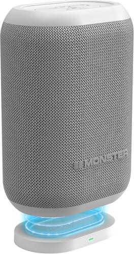 Monster Monster DNA One Portable Bluetooth Speaker, Loud Portable Speaker with 360 Bass Sound and 10W Qi Certified Wireless Charging Pad, IP67 Waterproof- for Travel, Indoor and Outdoor Use