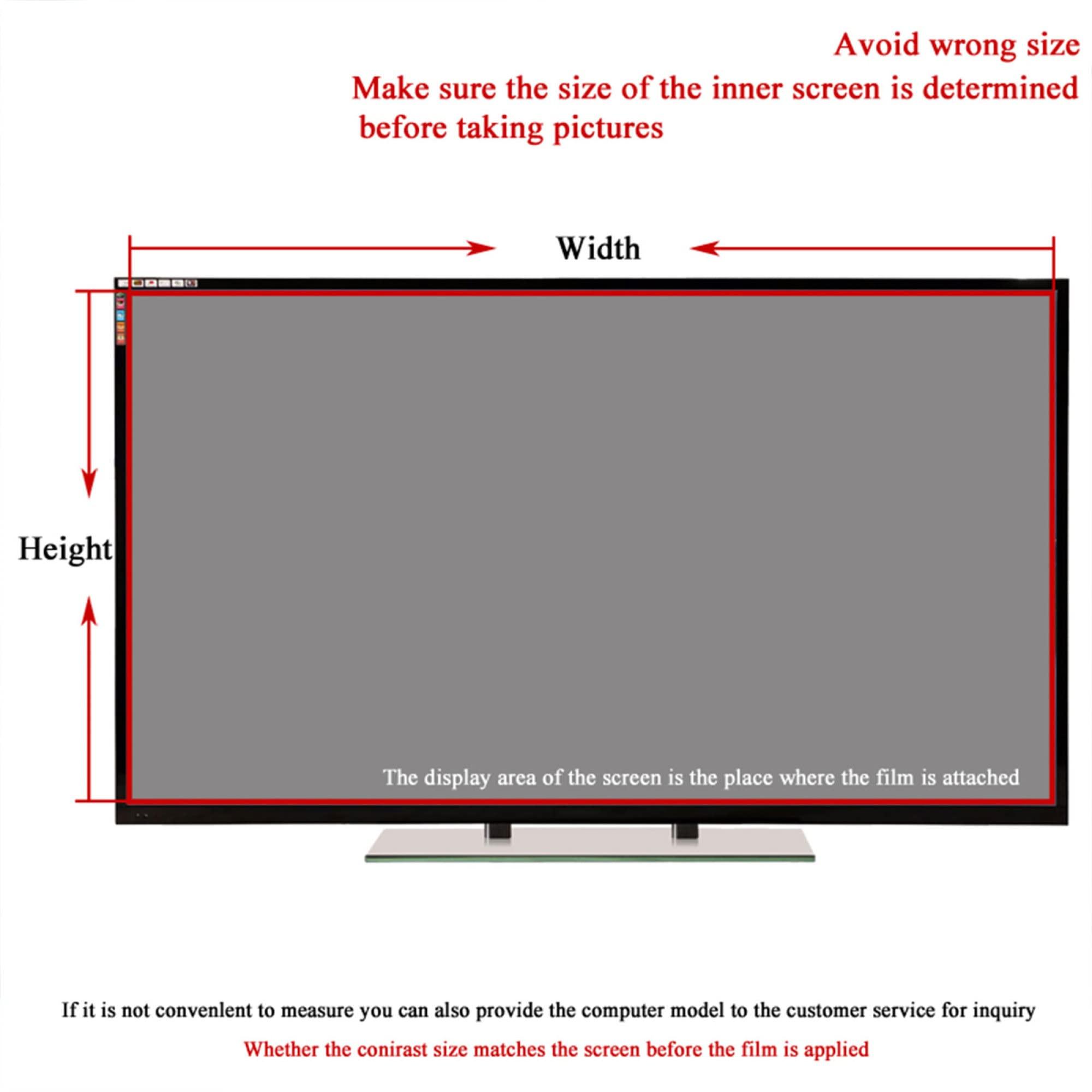 XRRX XRRX Anti Glare Film for 50-75 Inch TV Screen Protector, LCD Display Protector Film, Anti Blue Light/Anti- Radiation/Anti-Fingerprint Film, for All Brands / 65in1440x809mm