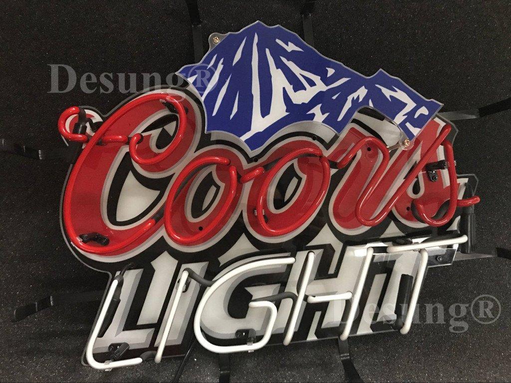 Desung Desung 19"x15" Coor Lights Mountain Neon Sign Light HD Vivid Printing Technology Man Cave Beer Bar Pub Handmade Real Glass Tube Lamp NT02