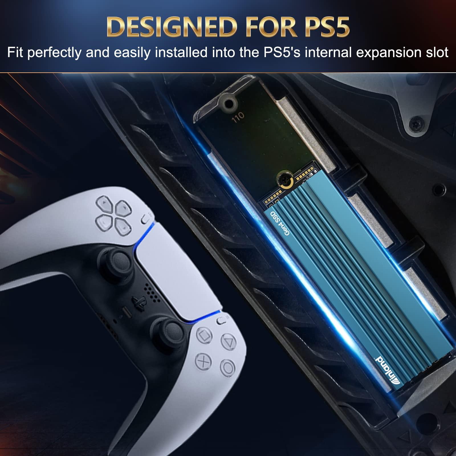 INLAND INLAND 2TB Gaming Performance Plus NVMe Internal Gaming SSD Solid State Drive with Heatsink Optimized for PS5 - Gen4 PCIe, M.2 2280, DRAM Cache, 176-Layer TLC 3D NAND Flash, Up to 7000MB/s