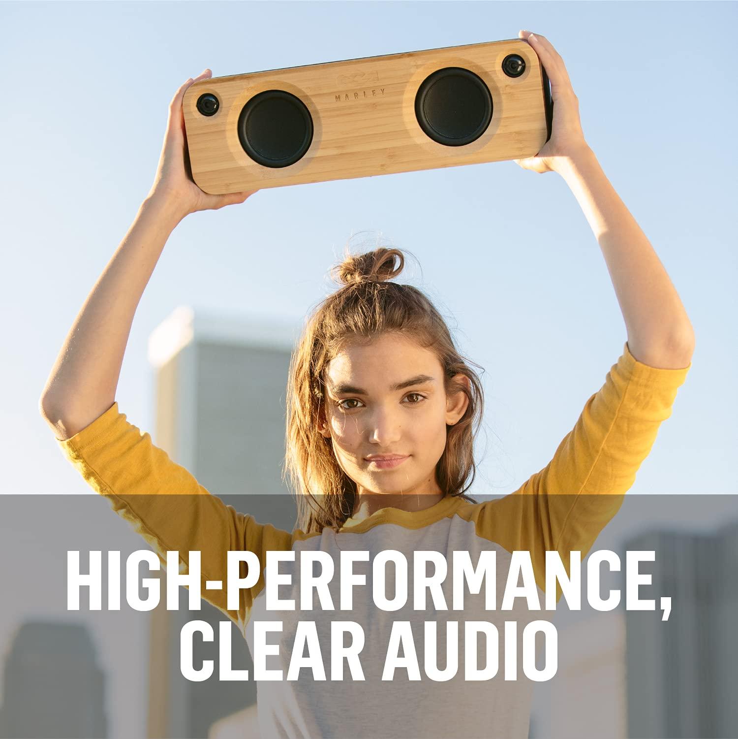 House of Marley House of Marley - Get Together Bluetooth Portable Bluetooth Speaker and Audio System - 3.5 Woofer & 1 Tweeters, 30m Wireless Range, 8 Hour Playtime, Sustainably Crafted, Signature Black