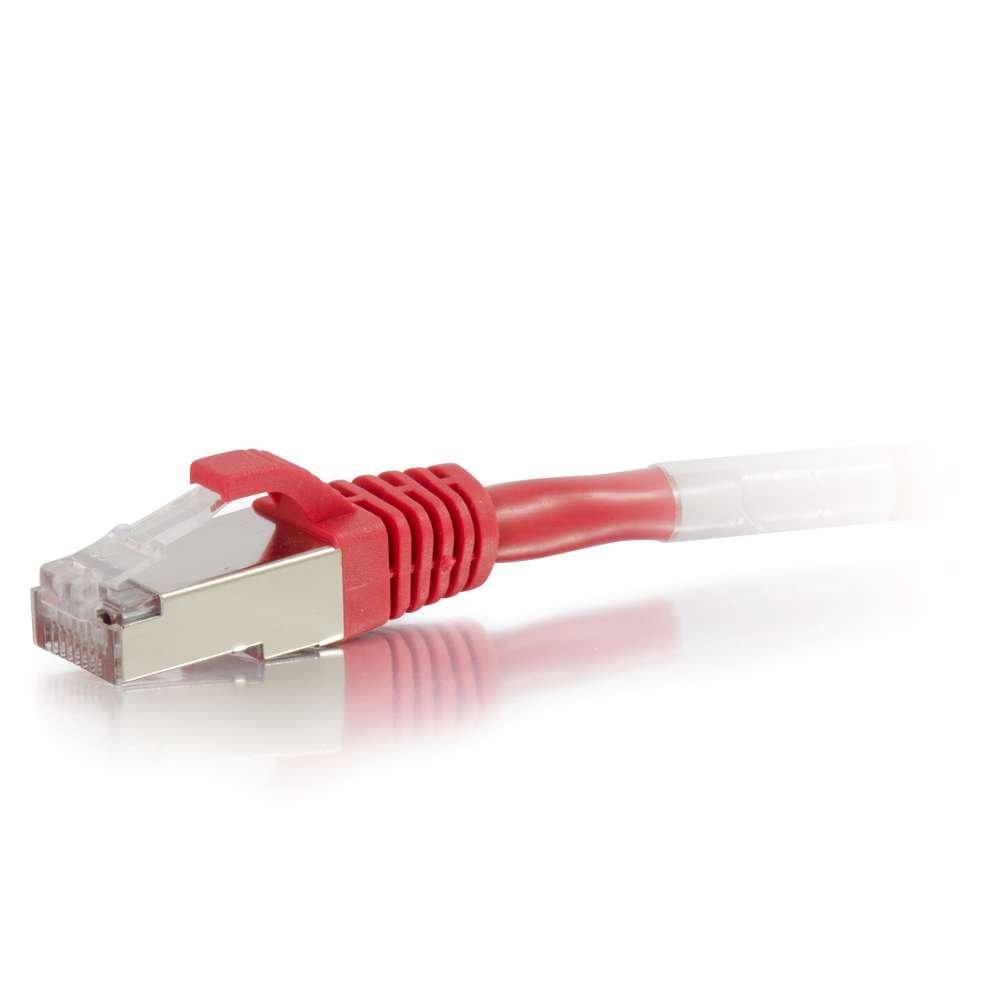 C2G C2G Legrand Cat6 Ethernet Cable, Snagless Shielded Cat6a Patch Cable, Red Network Patch Cable, 1 Foot Snagless STP Ethernet Cable, 1 Count, 00842 (Pack of 2)