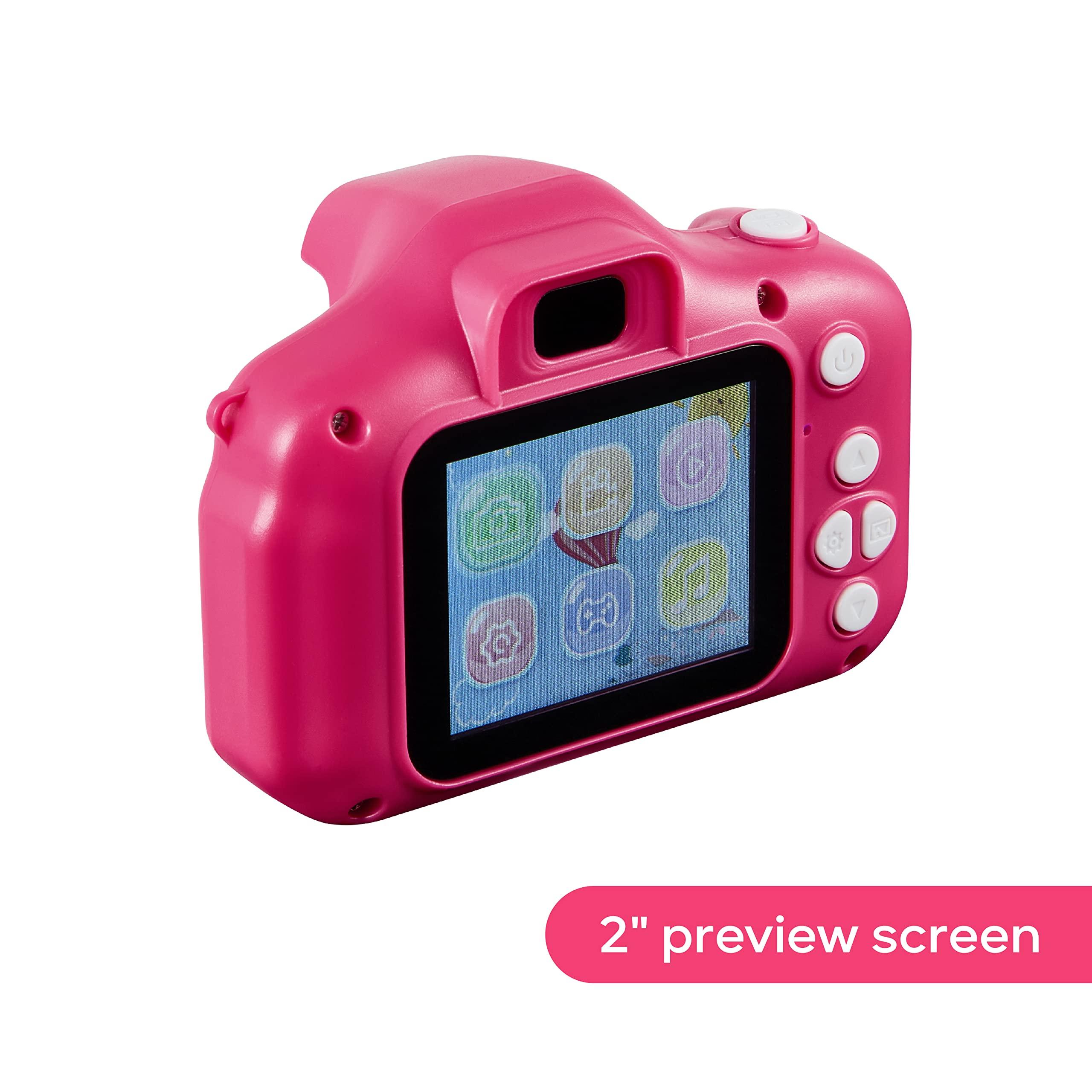 Vivitar Vivitar Kidzcam Camera - Christmas, Birthday Gifts for Boys and Girls, 12 MP HD Camera and Digital Video Recording, Kids Digital Camera Toys for Kids 5 and Up Pink