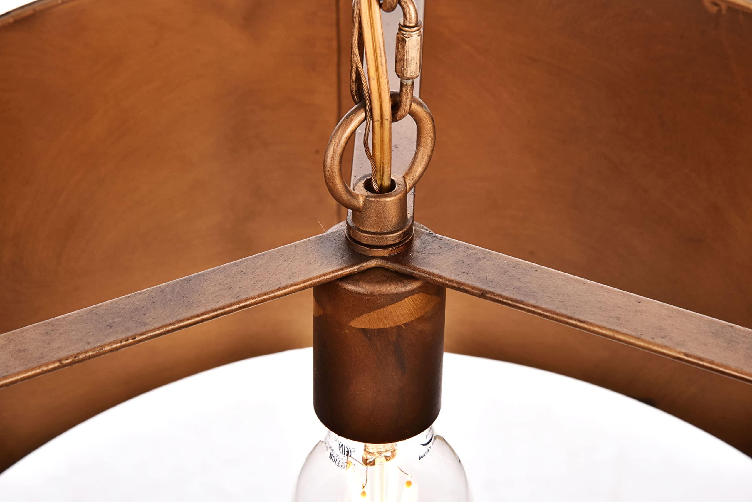 Elegant Lighting Elegant Lighting LD6015D15 Miro Single Light 15\" Wide Pendant with an Aluminum S, Manual Brass